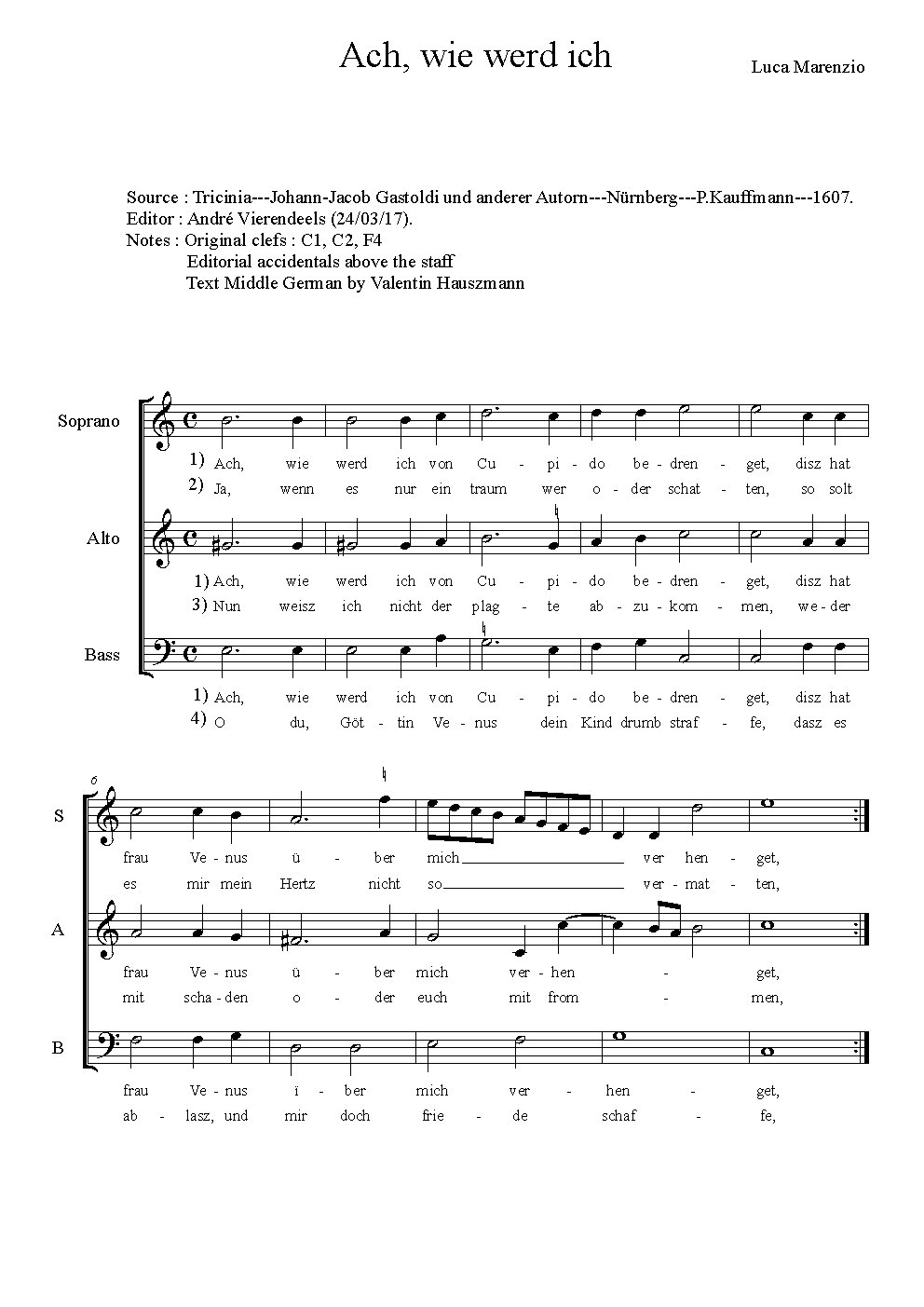 Ach wie werd ich - Choir Script PDF Thumbnail