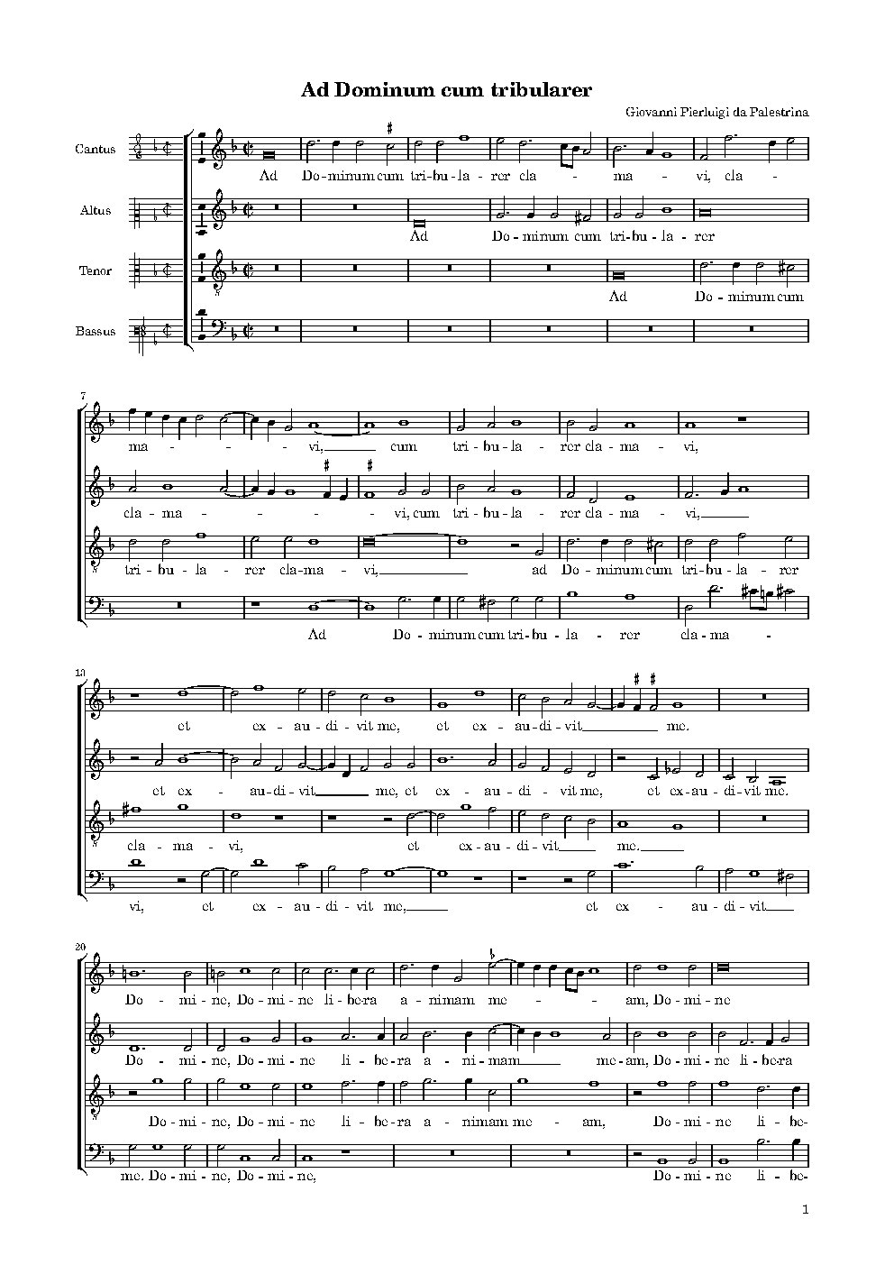 Ad Dominum cum tribularer