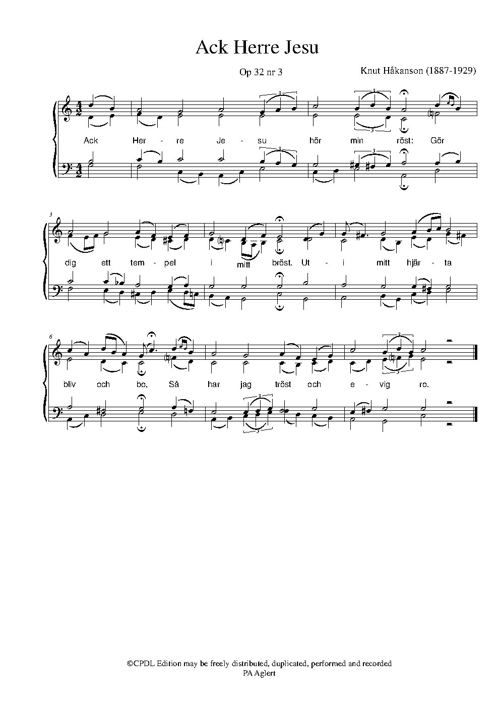 Ack Herre Jesu hör min röst