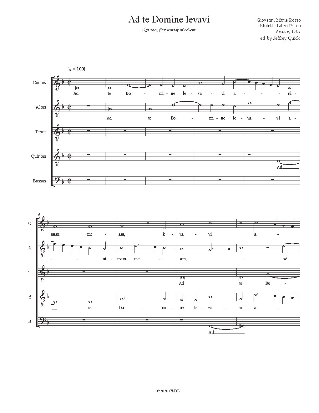 In te Domine clamavi - Choir Script PDF Thumbnail