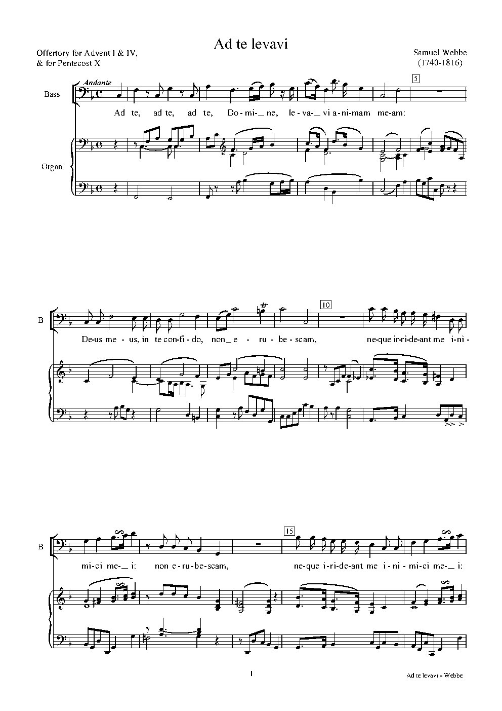 Ad te levavi - Choir Script PDF Thumbnail