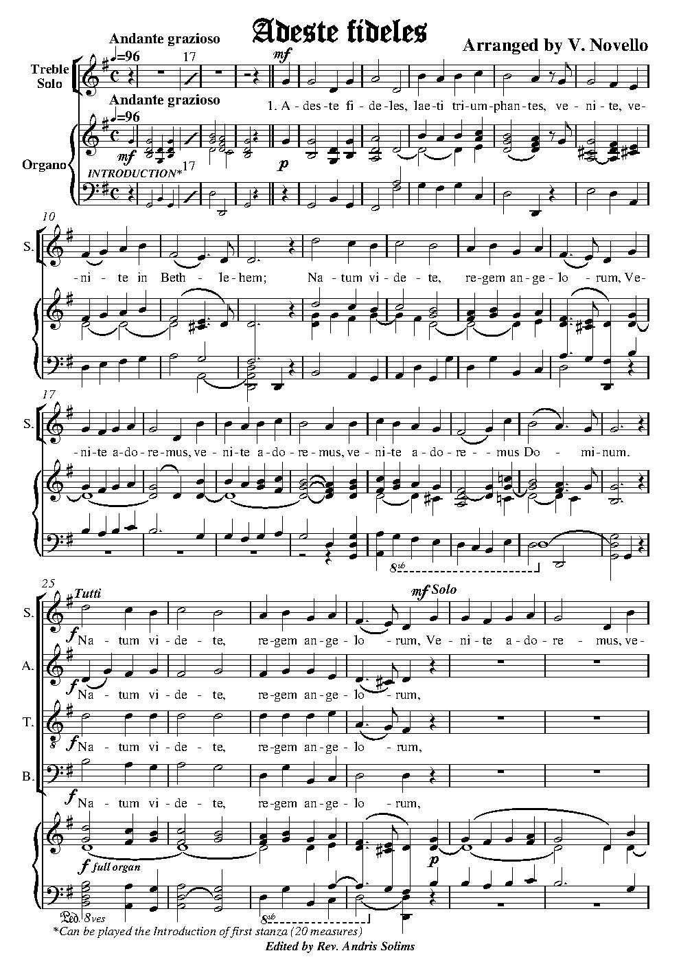 Adeste Fideles - Choir Script PDF Thumbnail