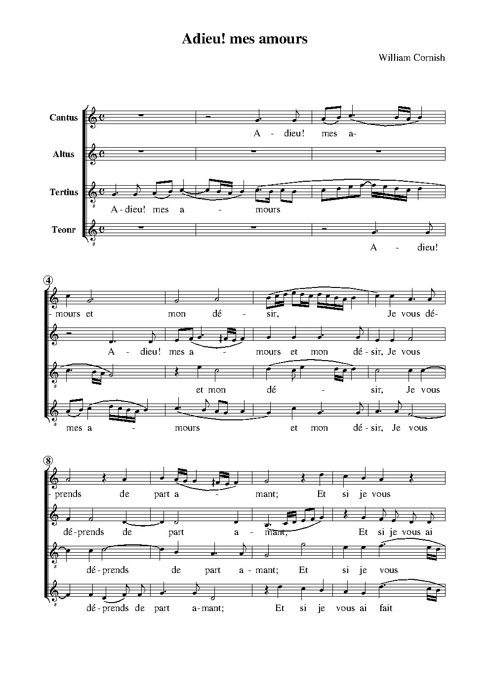 Adieu ! mes amours