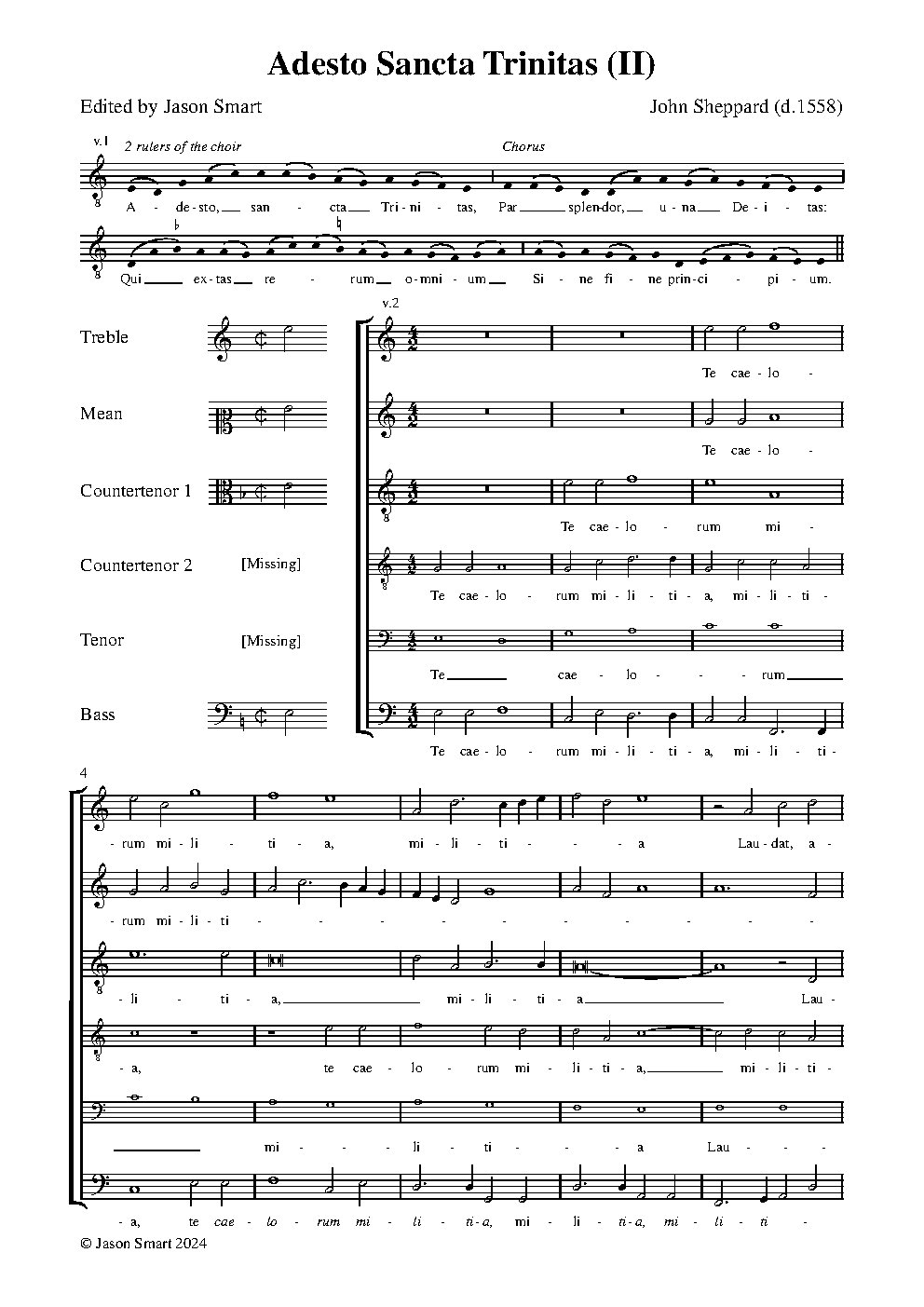 Adesto Sancta Trinitas (2nd setting)