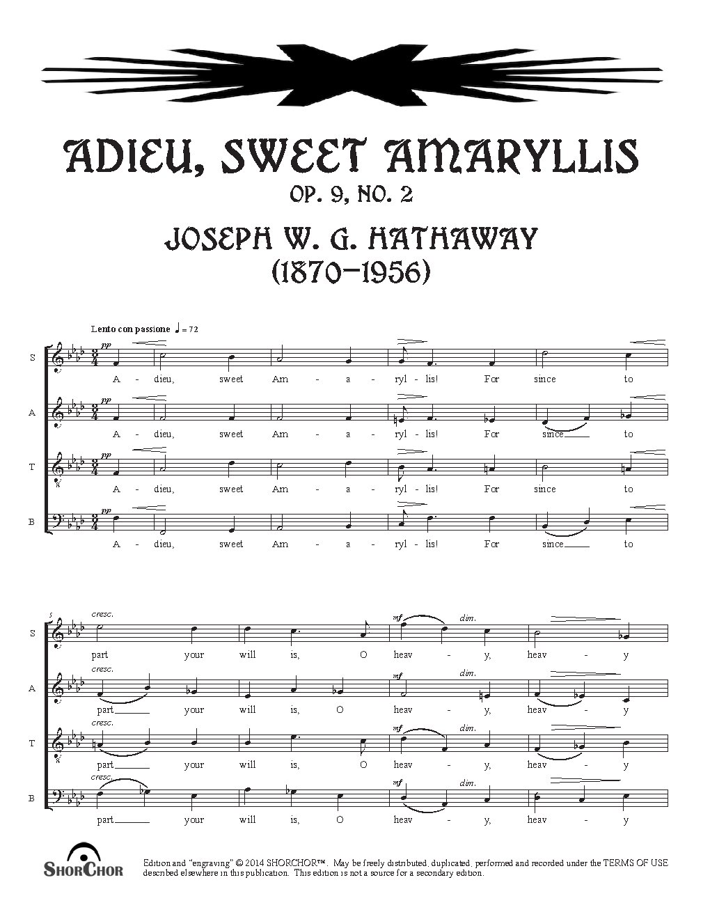 Adieu, sweet Amaryllis