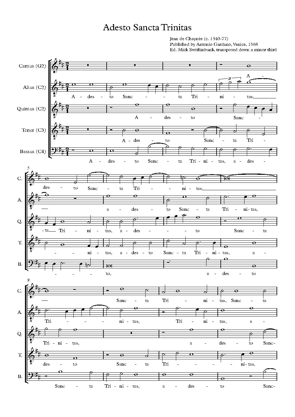 Adesto Sancta Trinitas - Choir Script PDF Thumbnail