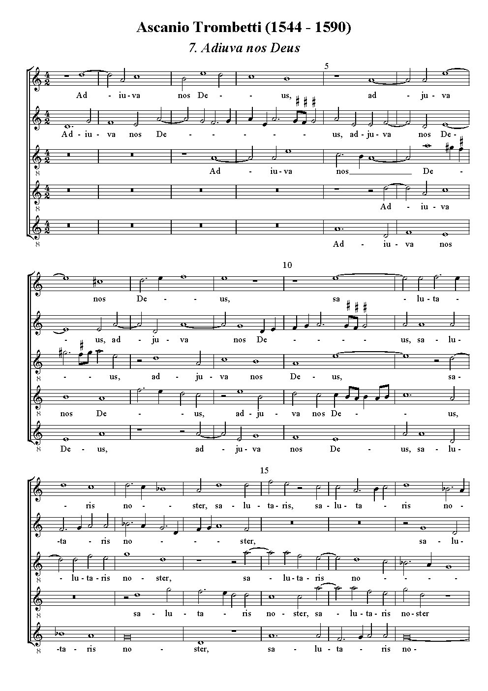 Adiuva nos Deus - Choir Script PDF Thumbnail