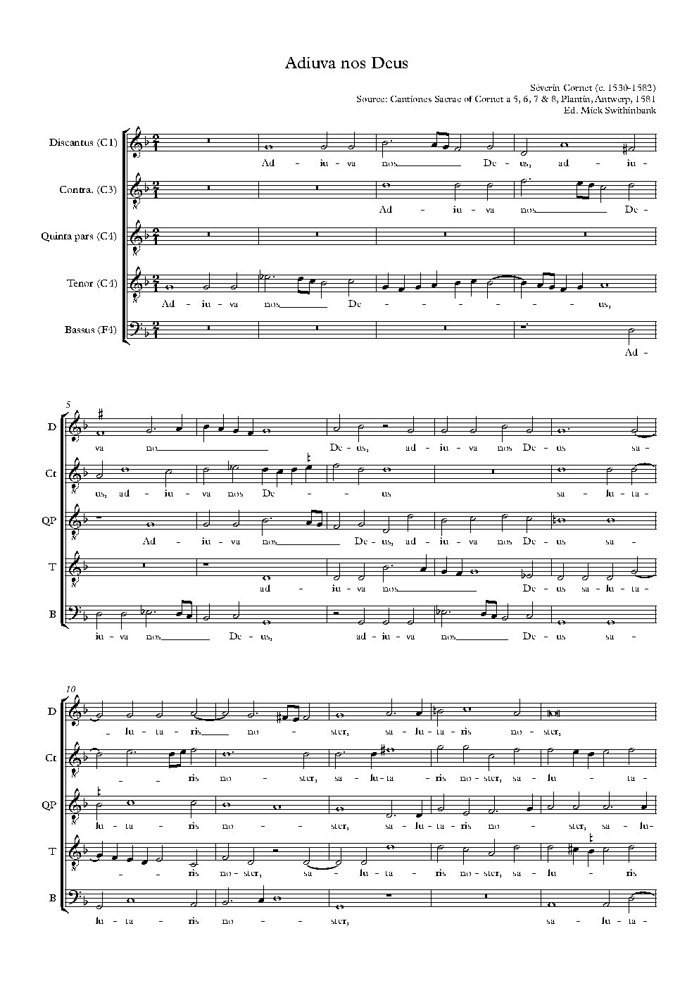 Adiuva nos Deus - Choir Script PDF Thumbnail
