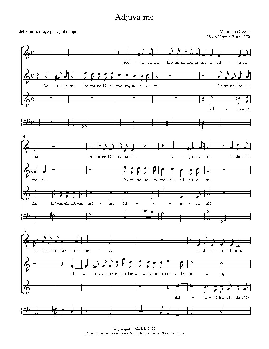 Adjuva me - Choir Script PDF Thumbnail