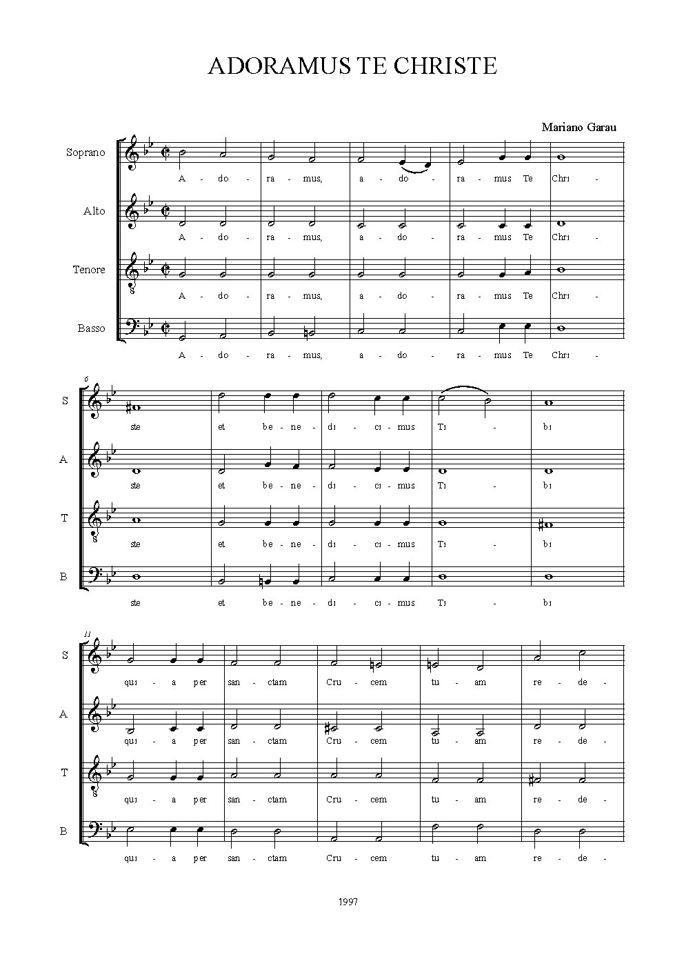 Adoramus Te Christe - Choir Script PDF Thumbnail