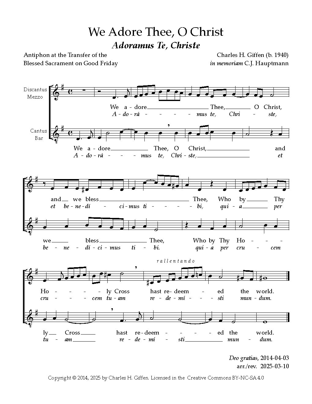 Adoramus te, Christe - Choir Script PDF Thumbnail