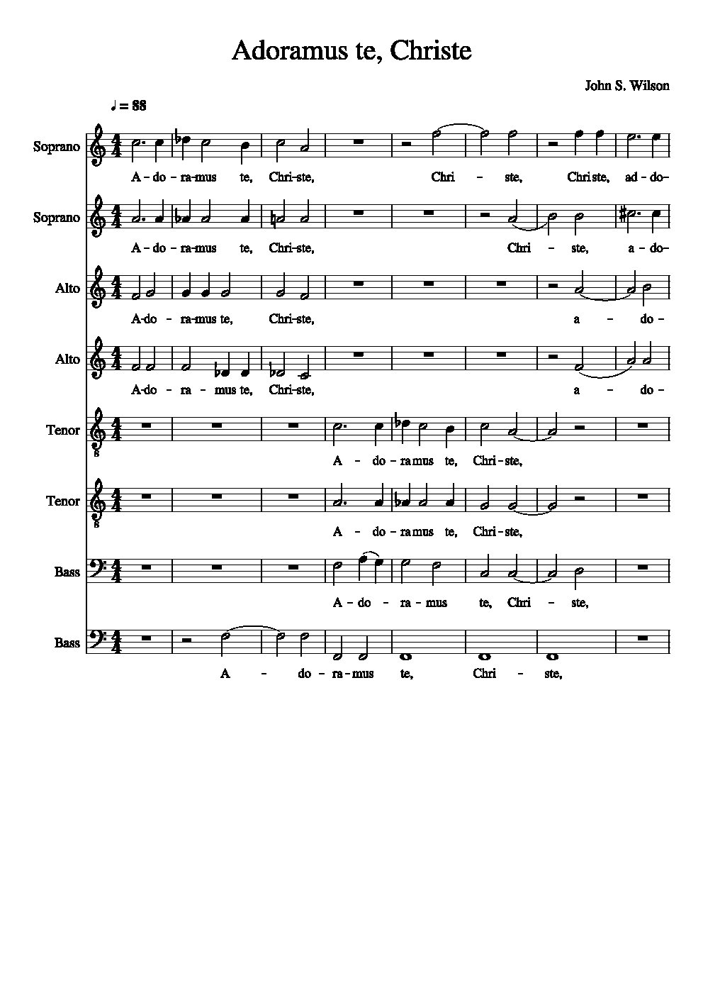 Adoramus te - Choir Script PDF Thumbnail