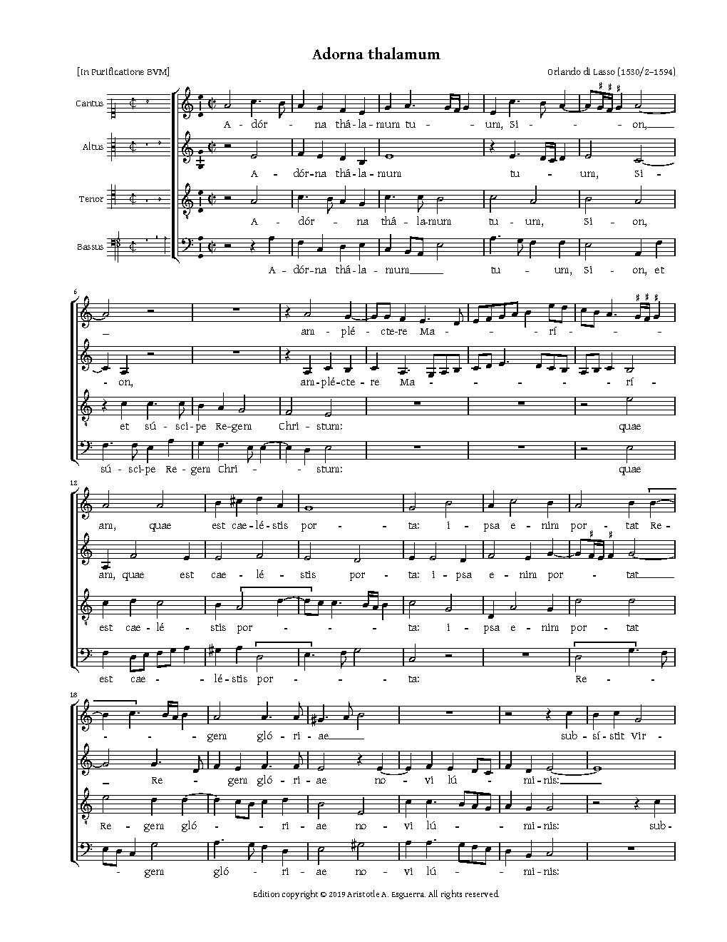 Adorna thalamum - Choir Script PDF Thumbnail