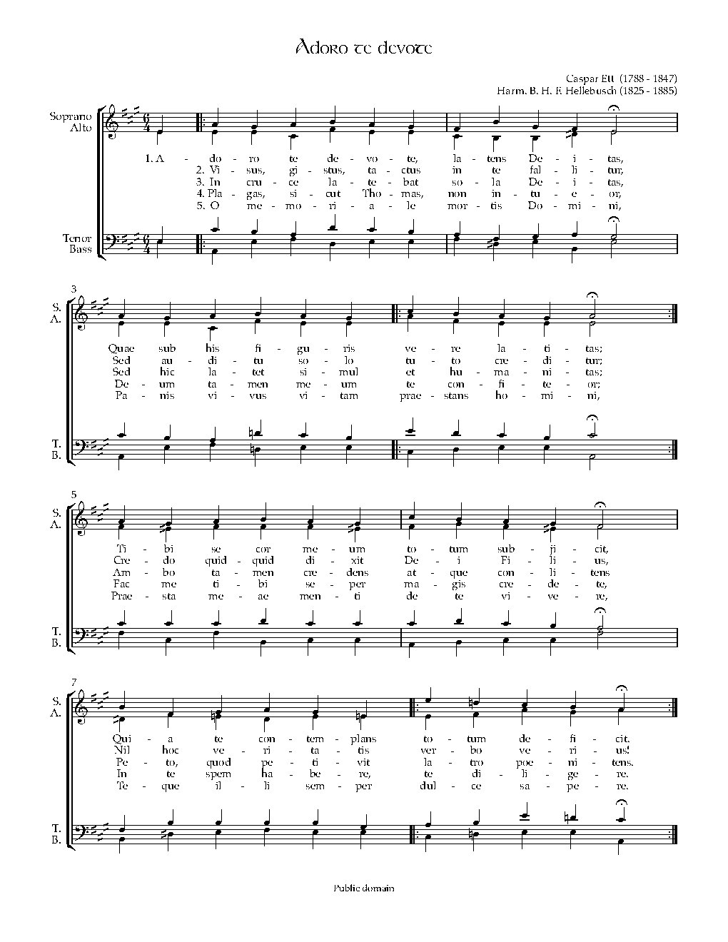 Adoro te devote - Choir Script PDF Thumbnail