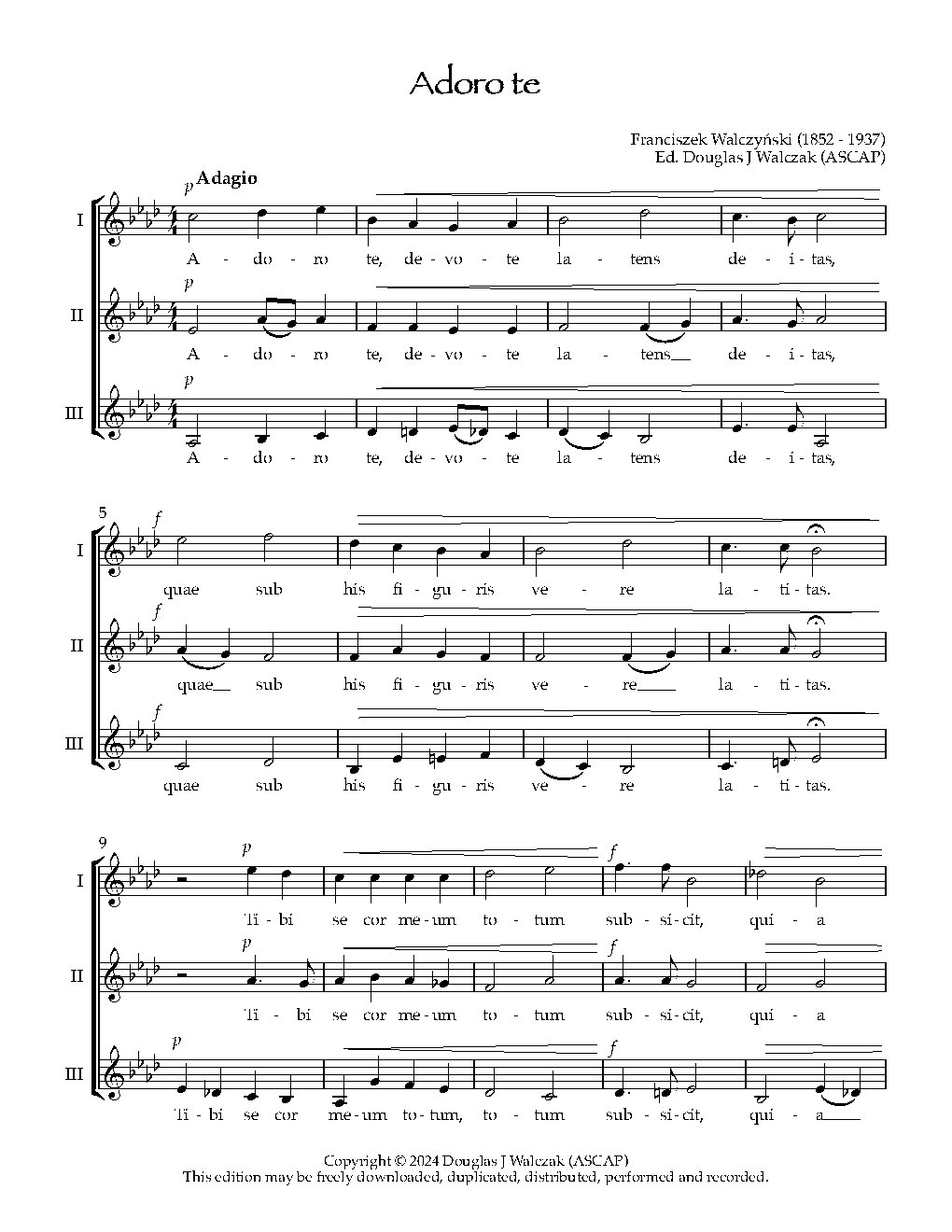 Adoro te devote - Choir Script PDF Thumbnail
