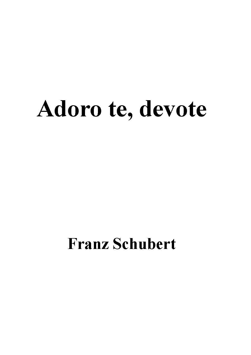 Adoro te devote