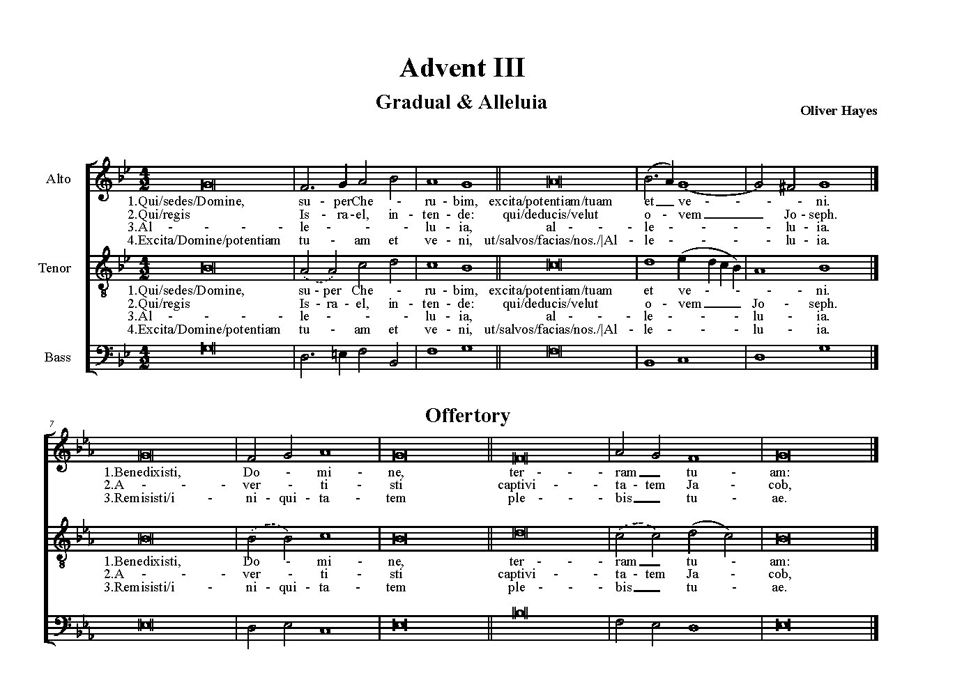 Advent III Gradual, Alleluia and Offertory