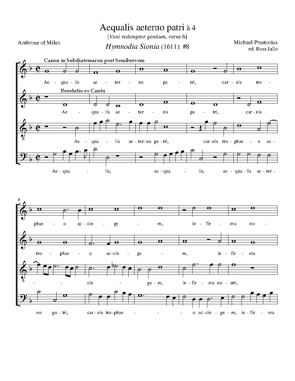 Aequalis aeterno patri