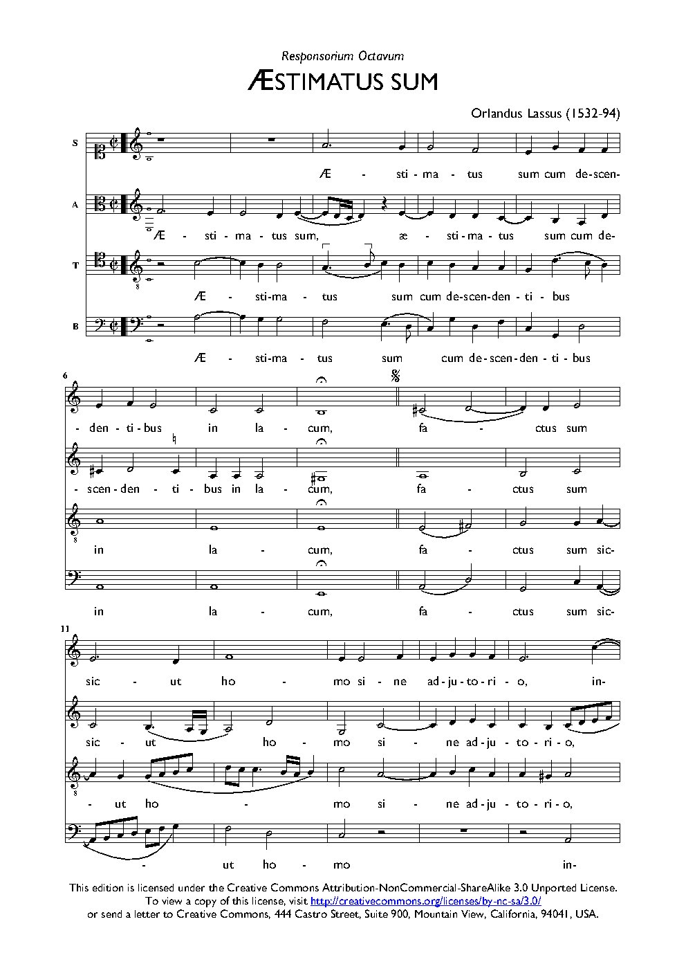 Aestimatus sum - Choir Script PDF Thumbnail
