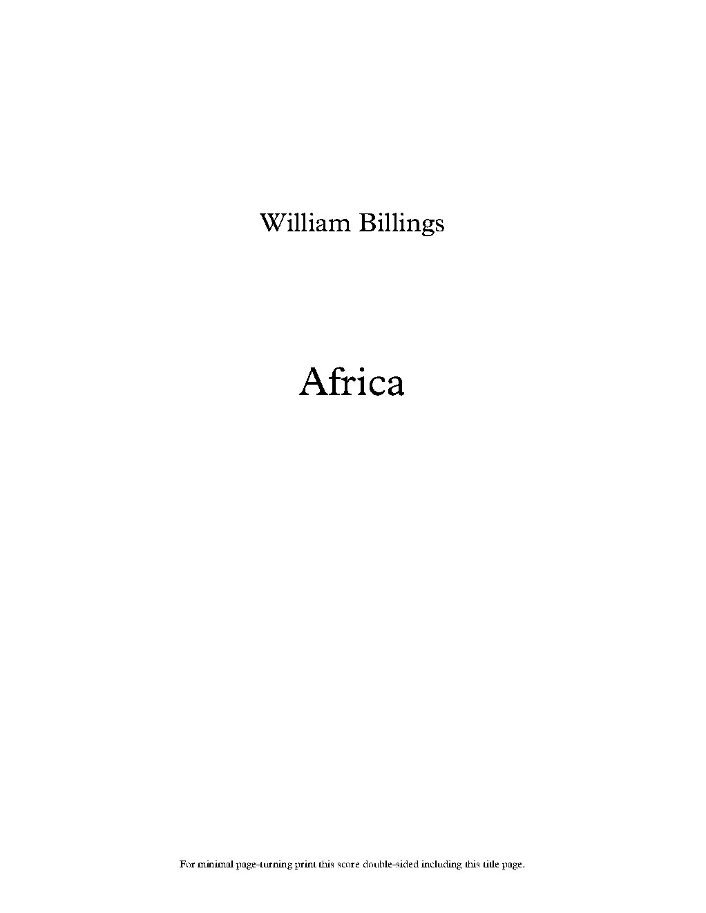 Africa - Choir Script PDF Thumbnail