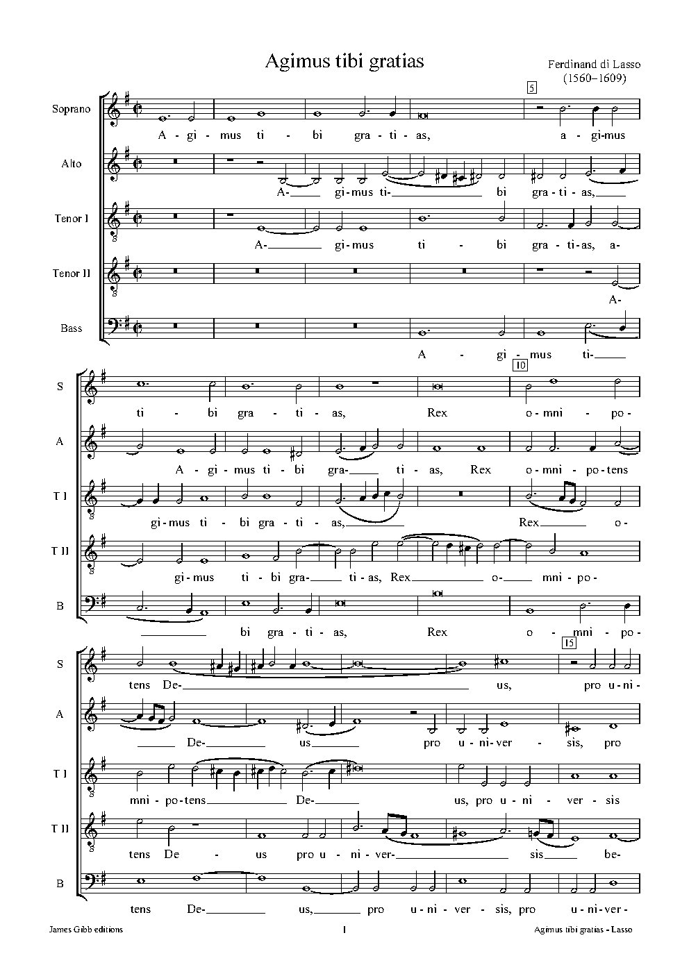 Agimus tibi - Choir Script PDF Thumbnail