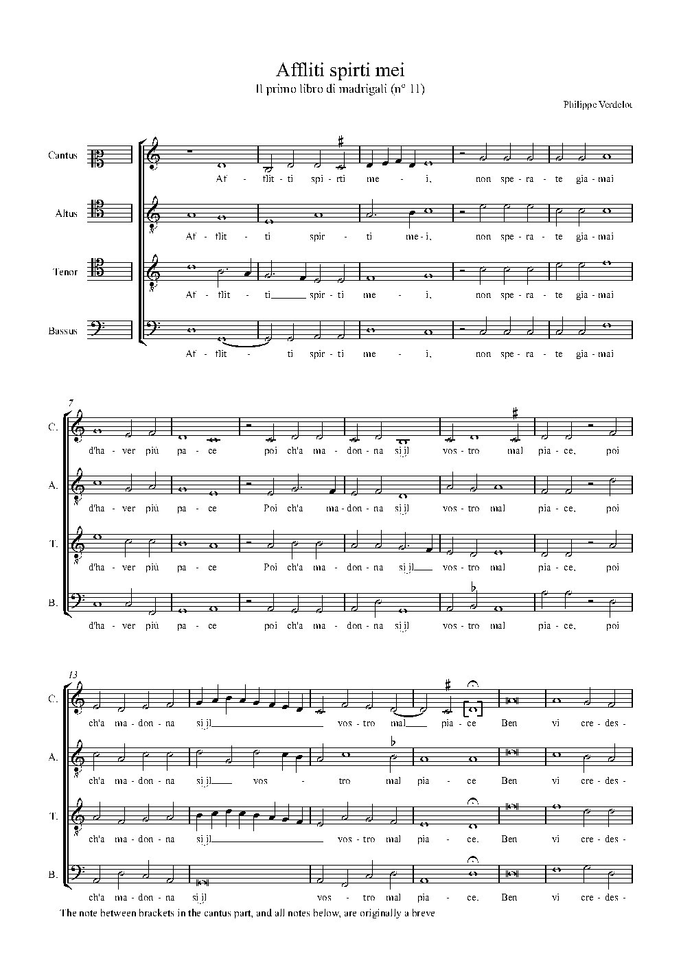 Affliti Spirti mei - Choir Script PDF Thumbnail