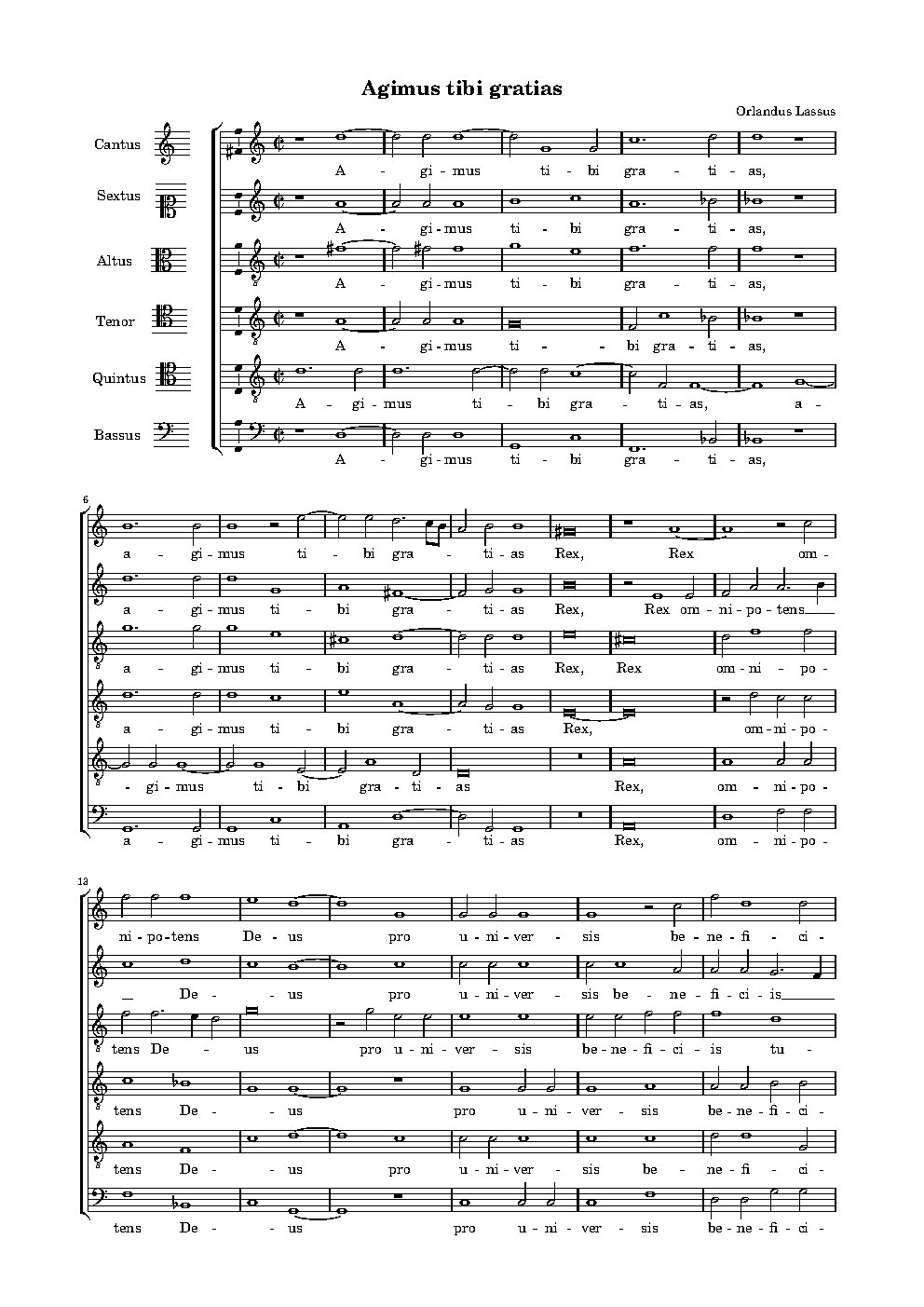Agimus tibi gratias