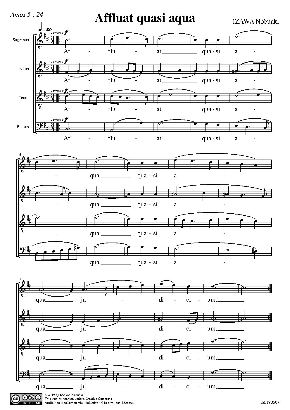 Affluat quasi aqua - Choir Script PDF Thumbnail