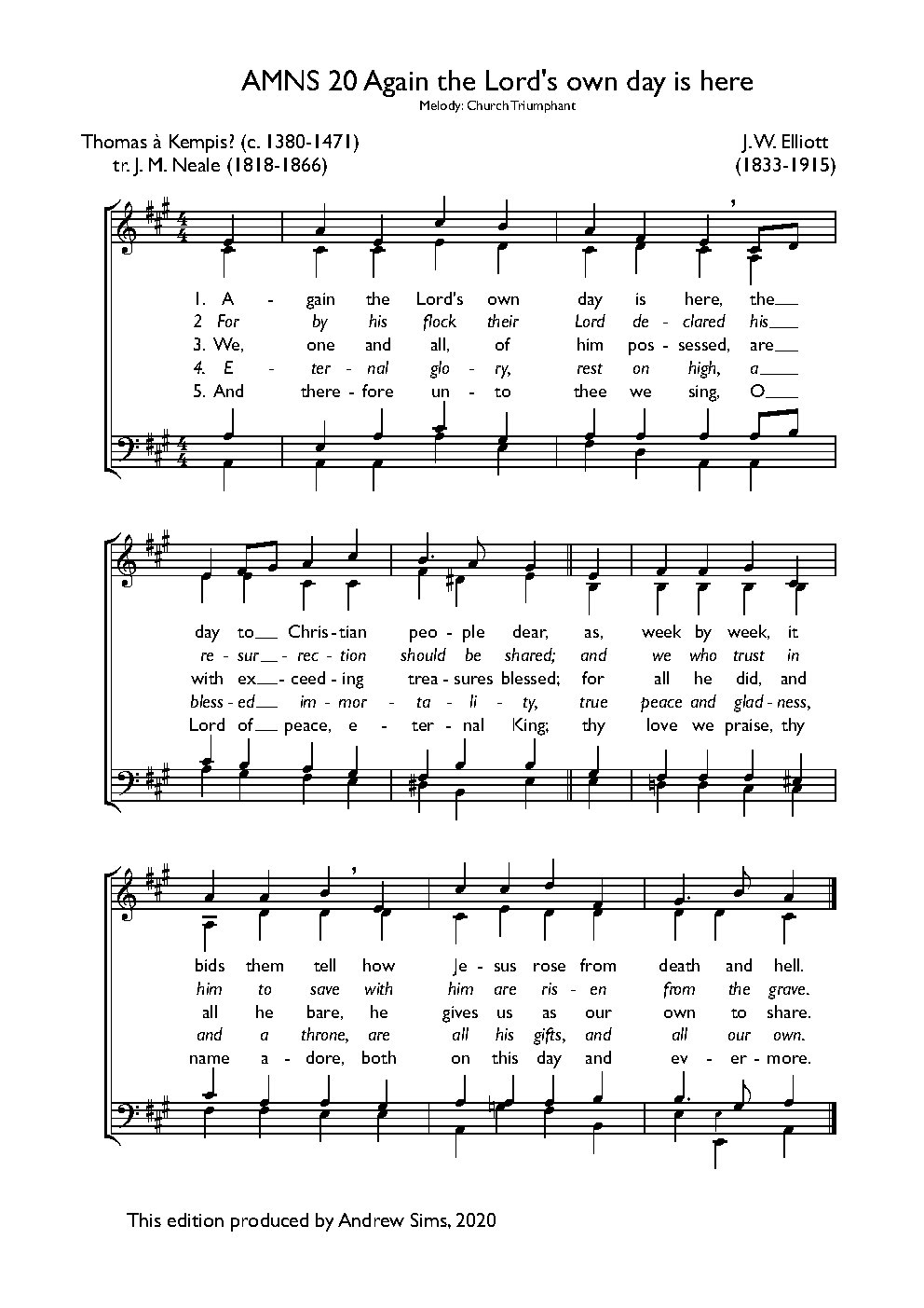 Again the Lord's own day is here - Choir Script PDF Thumbnail