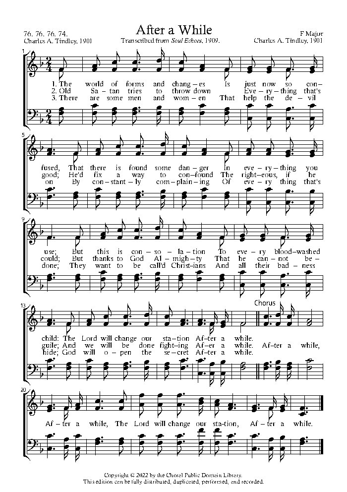 After a While - Choir Script PDF Thumbnail