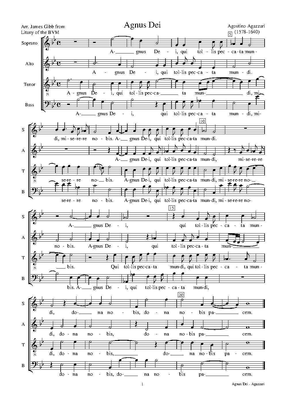 Agnus Dei - Choir Script PDF Thumbnail