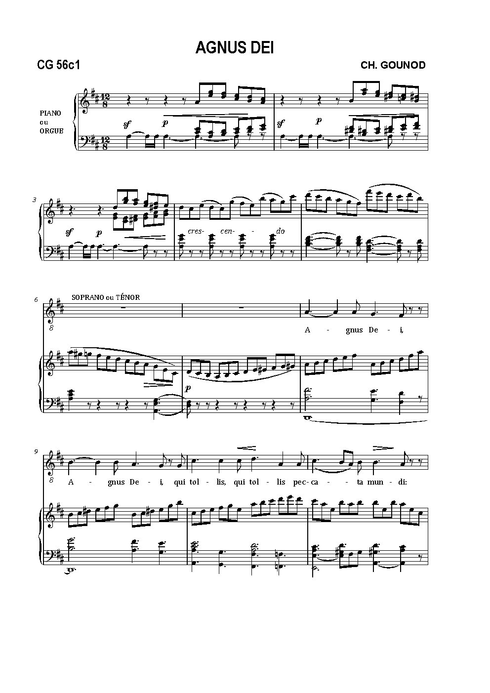 Agnus Dei - Choir Script PDF Thumbnail