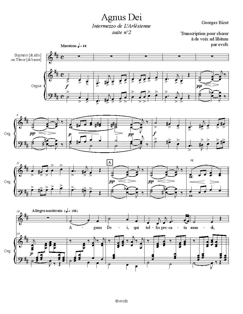 Agnus Dei - Choir Script PDF Thumbnail