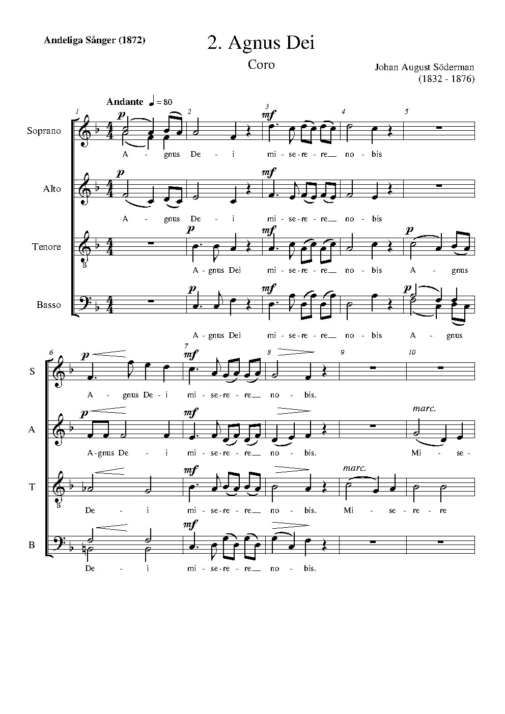 Agnus Dei (#2 from 'Andliga sånger')