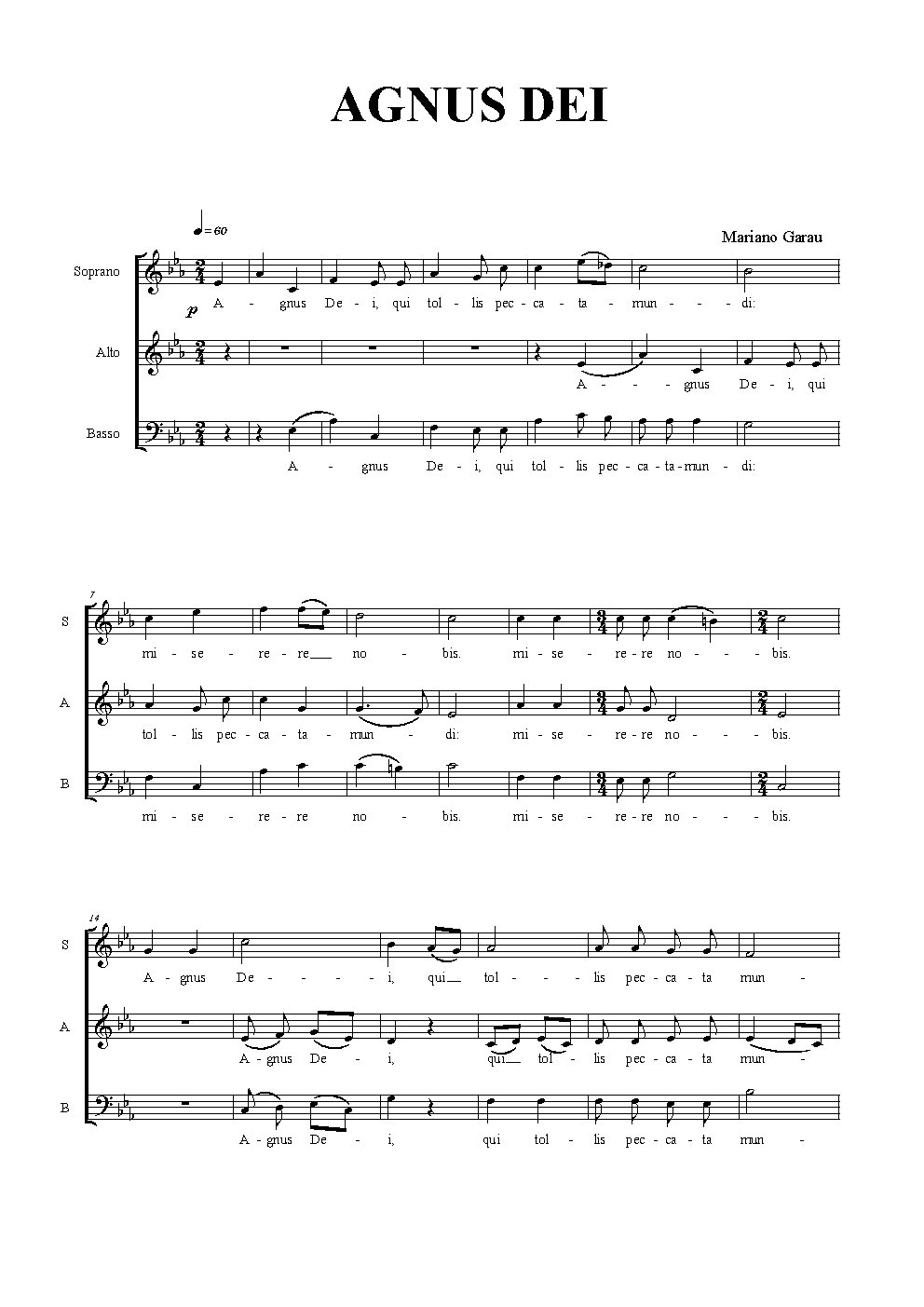 Agnus Dei II - Choir Script PDF Thumbnail