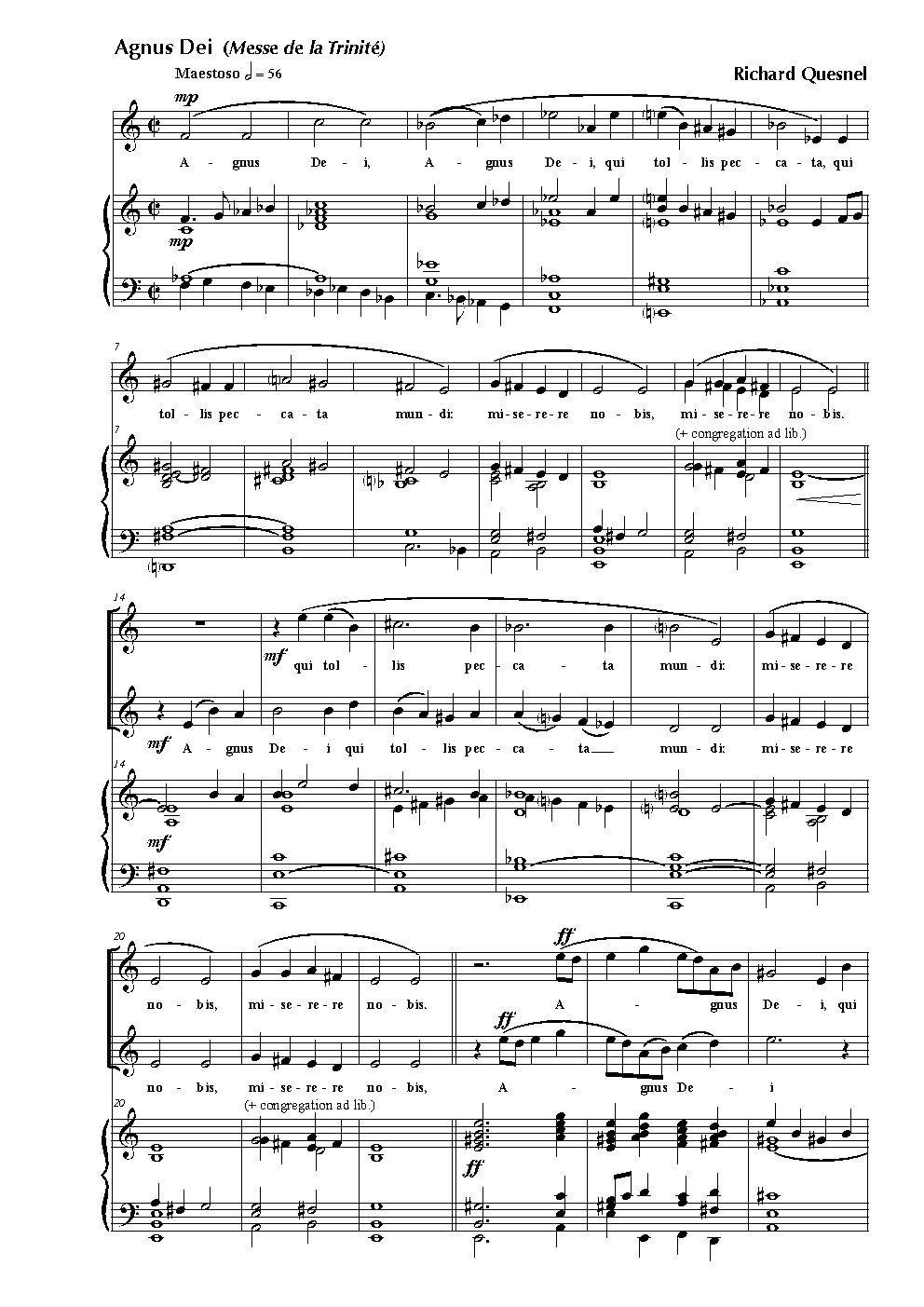 Agnus Dei - Messe de la Trinité