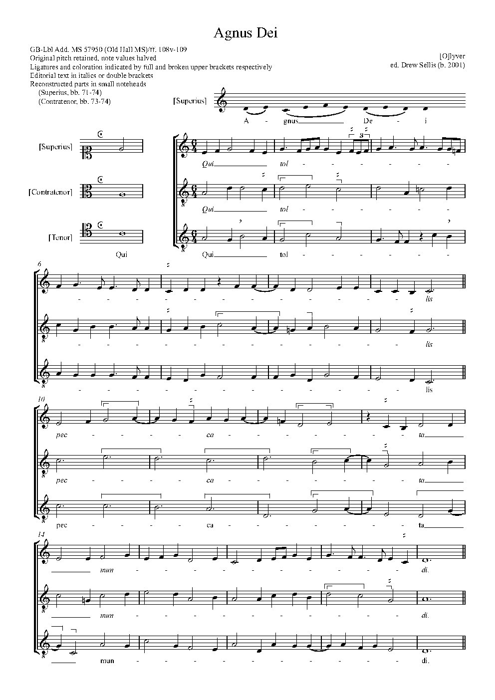 Agnus Dei - Choir Script PDF Thumbnail