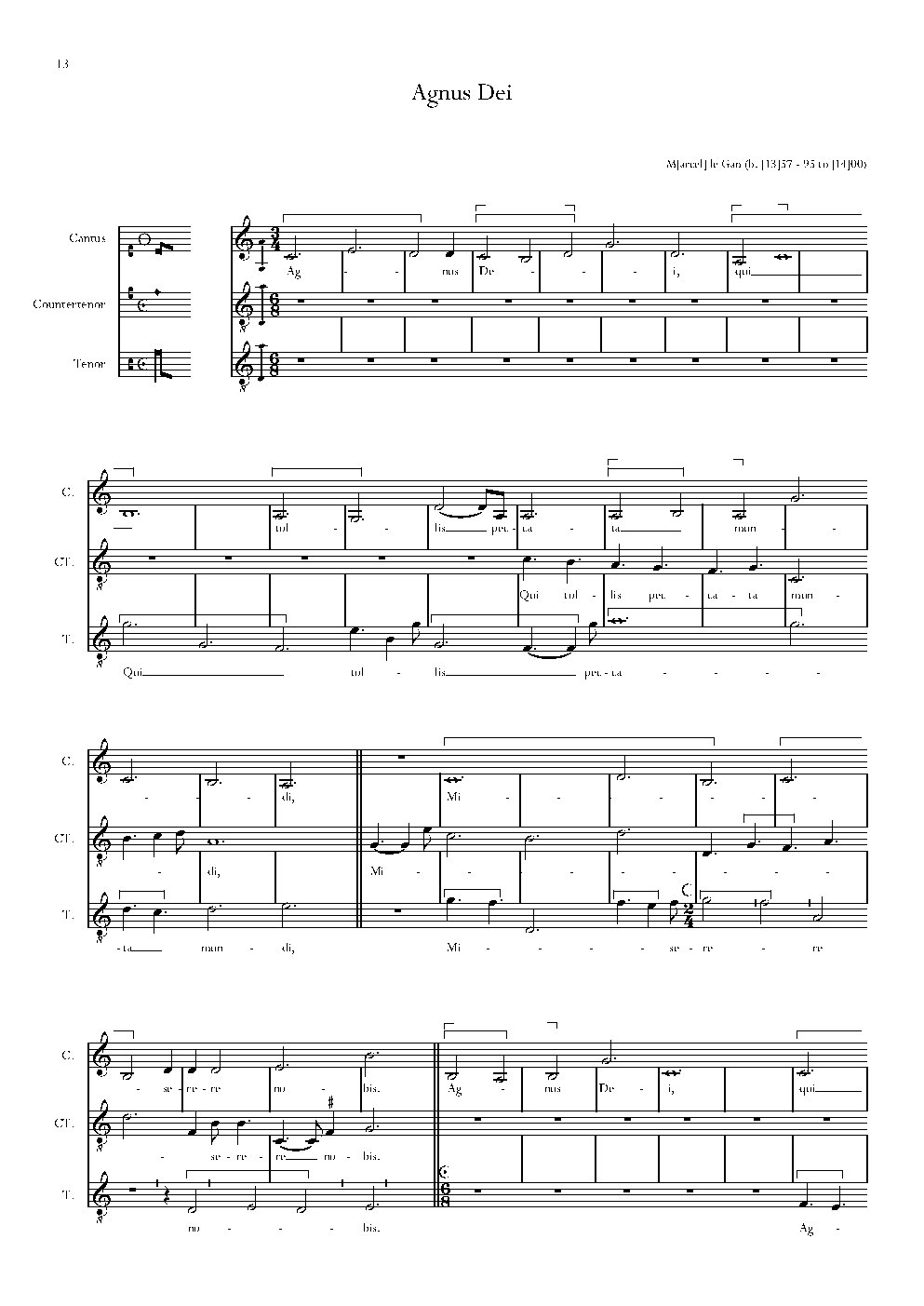Agnus Dei - Choir Script PDF Thumbnail