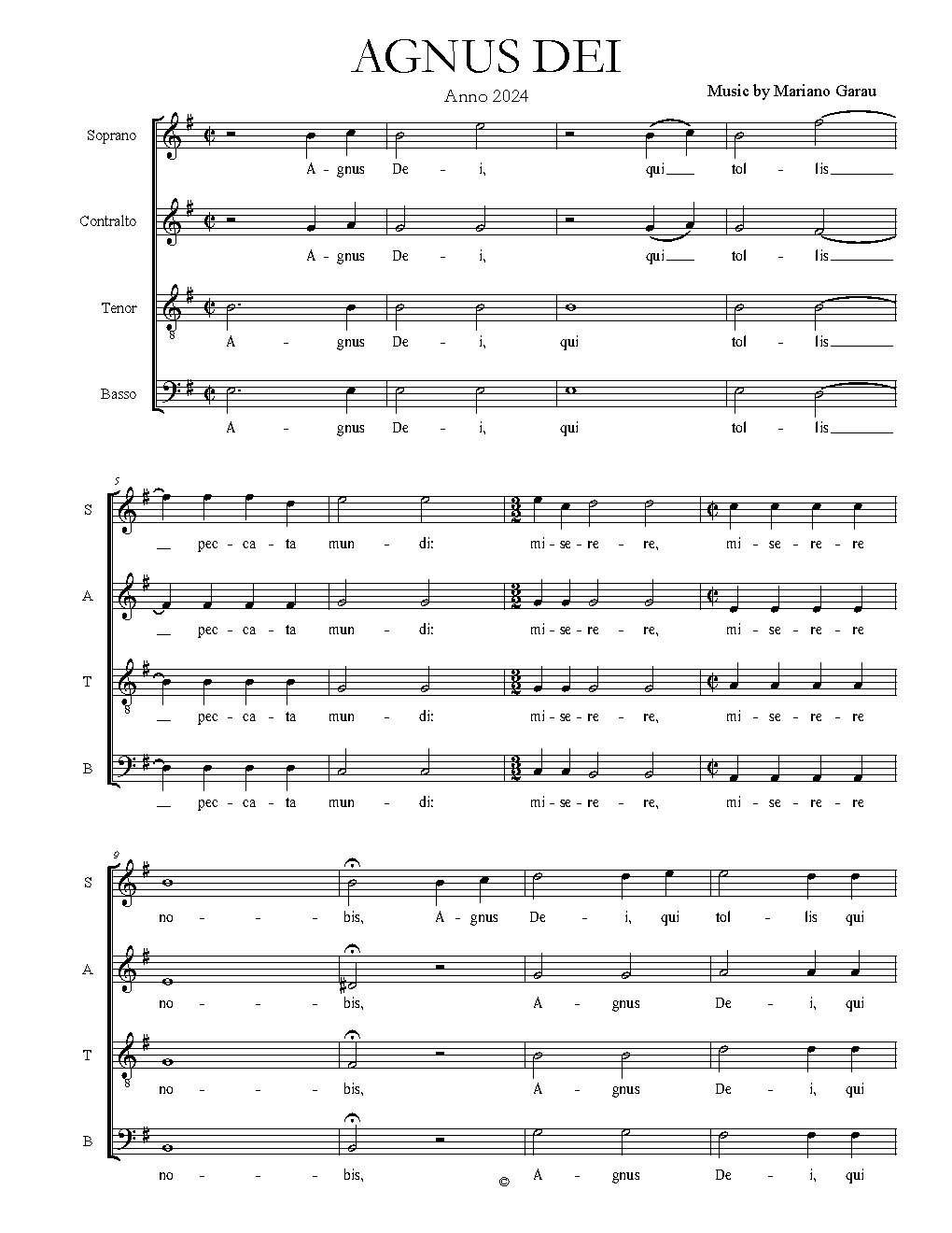 Agnus Dei 2024