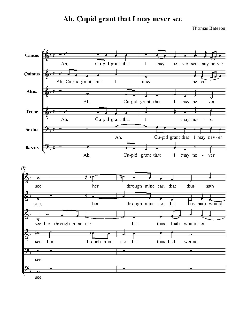 Ah, Cupid grant that I may never see - Choir Script PDF Thumbnail