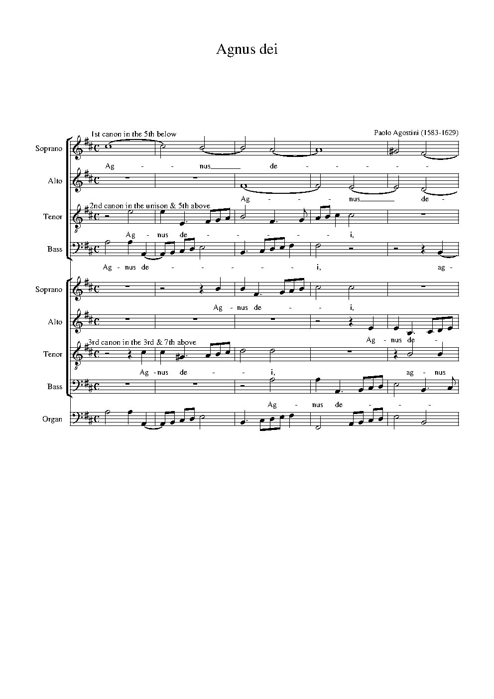 Agnus dei - Choir Script PDF Thumbnail