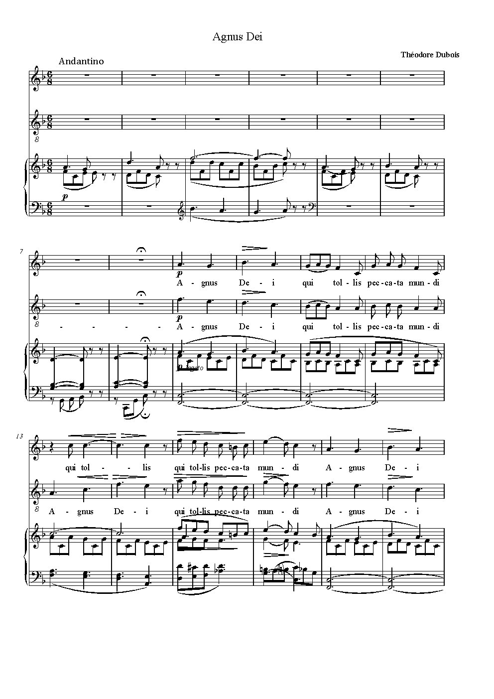 Agnus dei in F