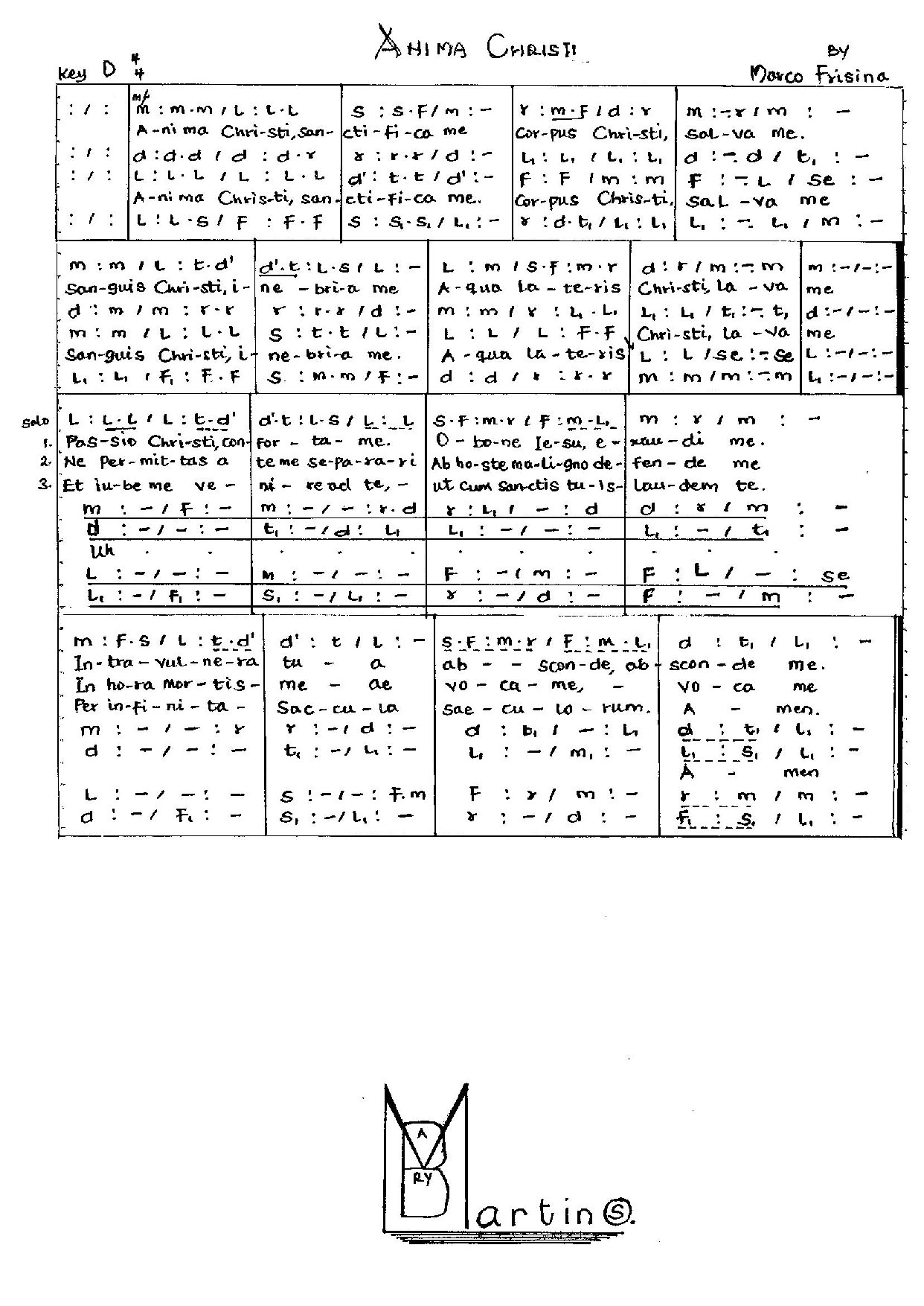 Anima Christi 3 - Download Choir Script PDF