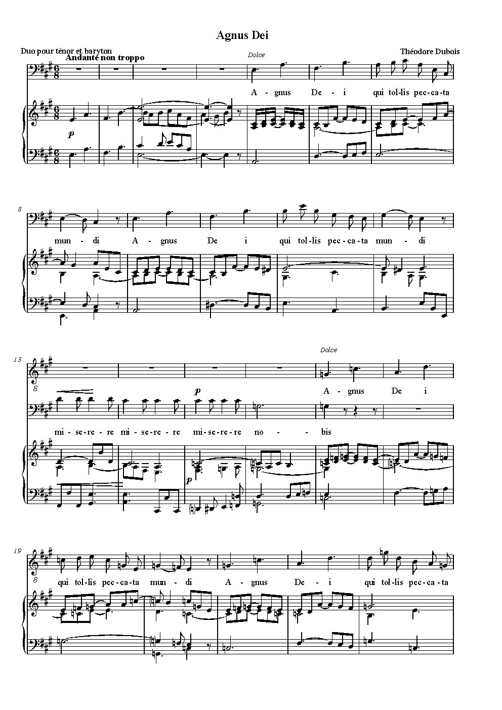 Agnus Dei in A