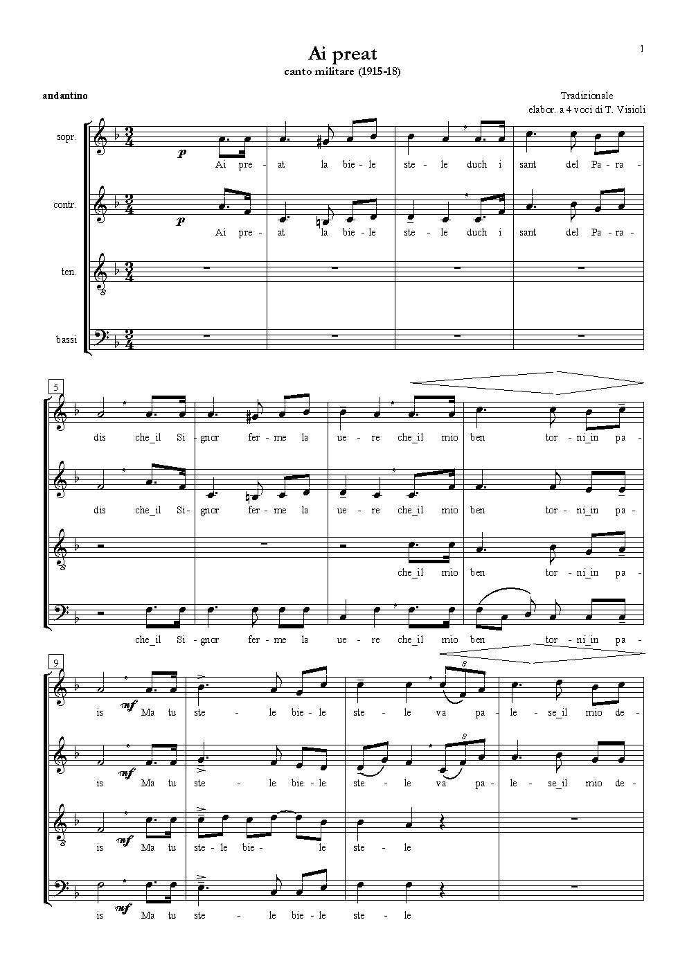 Ai preat (canto militare)