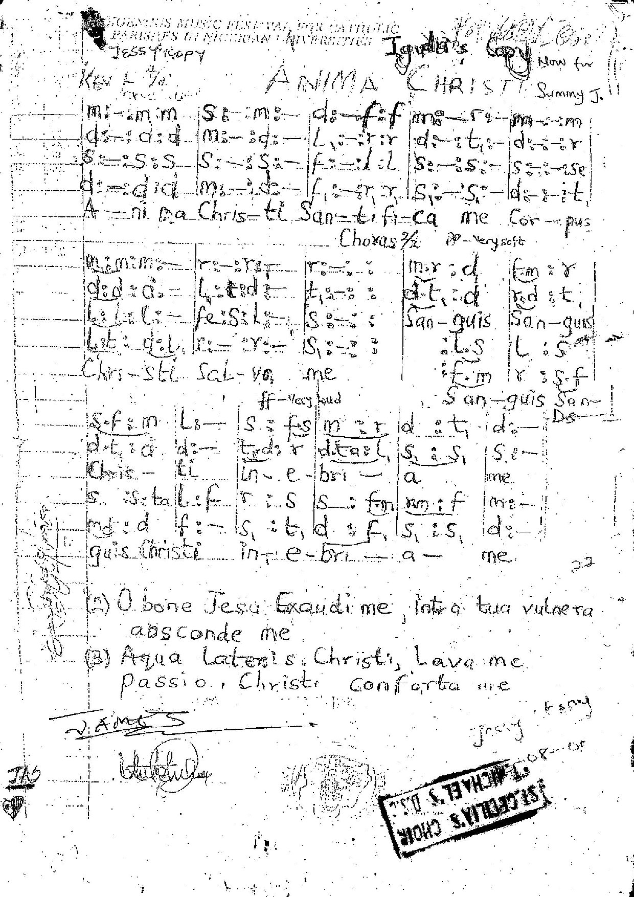 Anima Christi 2 - Download Choir Script PDF