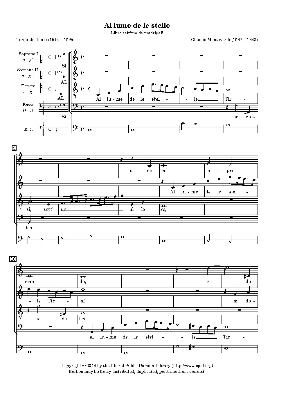 Al lume delle stelle - Choir Script PDF Thumbnail