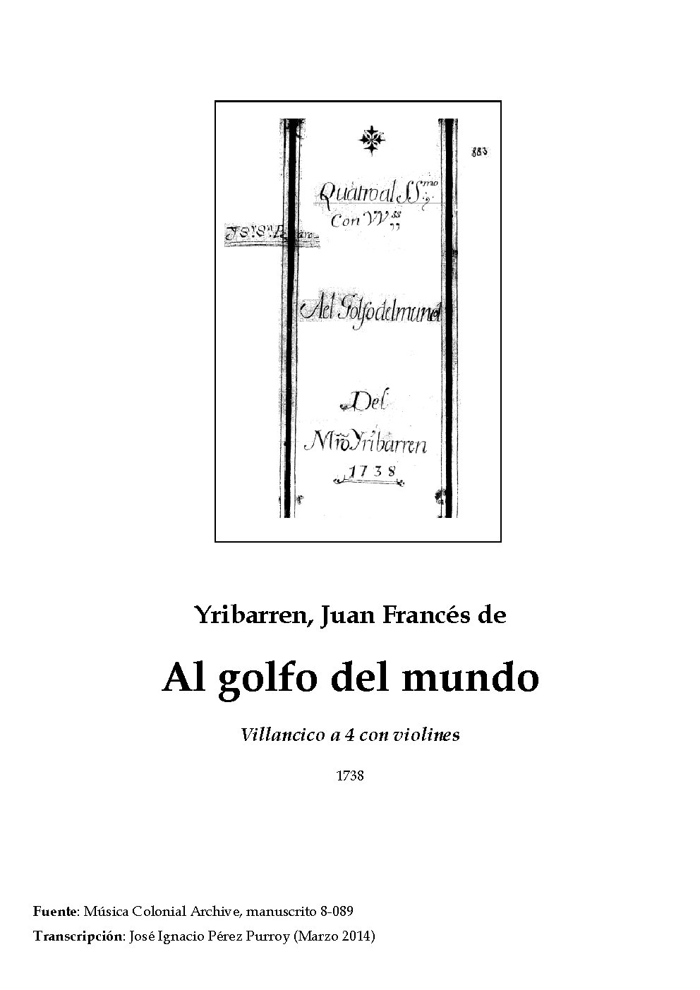 Al golfo del mundo - Choir Script PDF Thumbnail