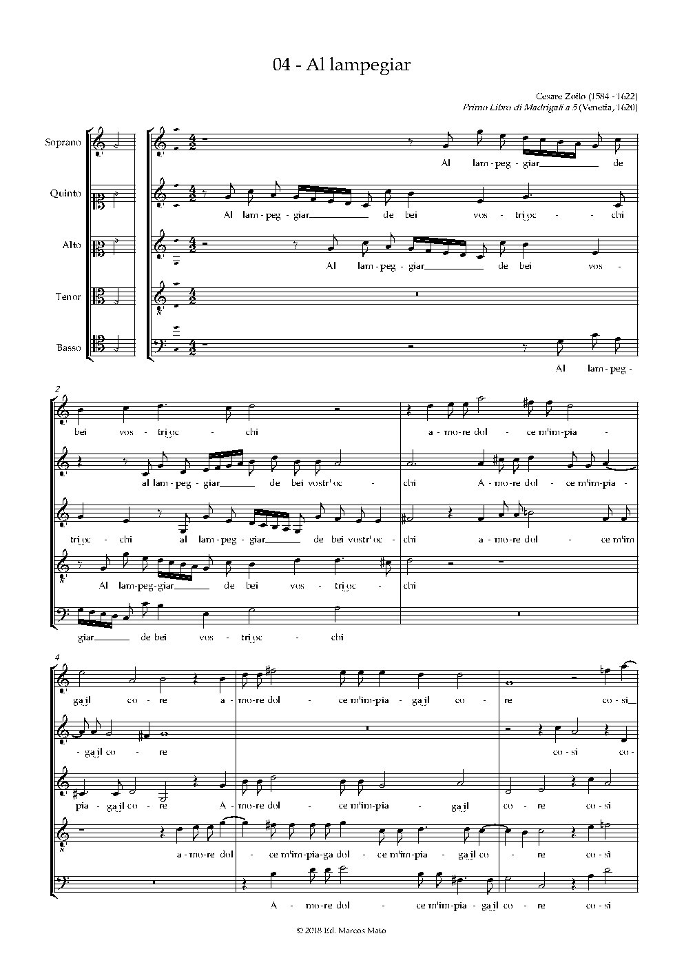 Al lampeggiar - Choir Script PDF Thumbnail