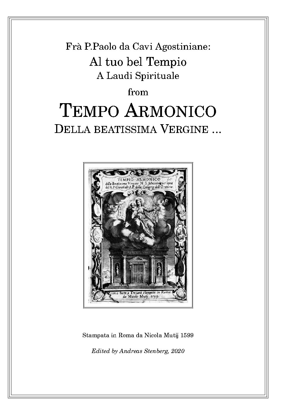 Al tuo bel Tempio - Choir Script PDF Thumbnail